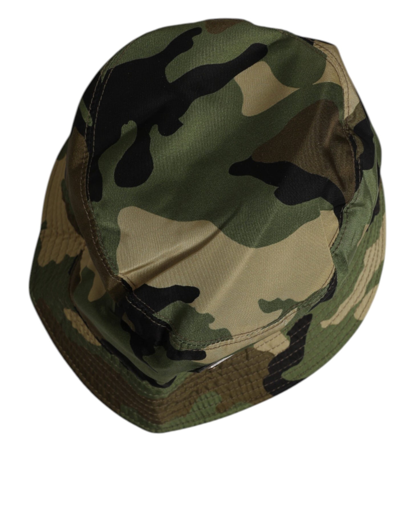 Dolce & Gabbana Green Camouflage Polyamide Logo Bucket Cap Hat Dolce & Gabbana