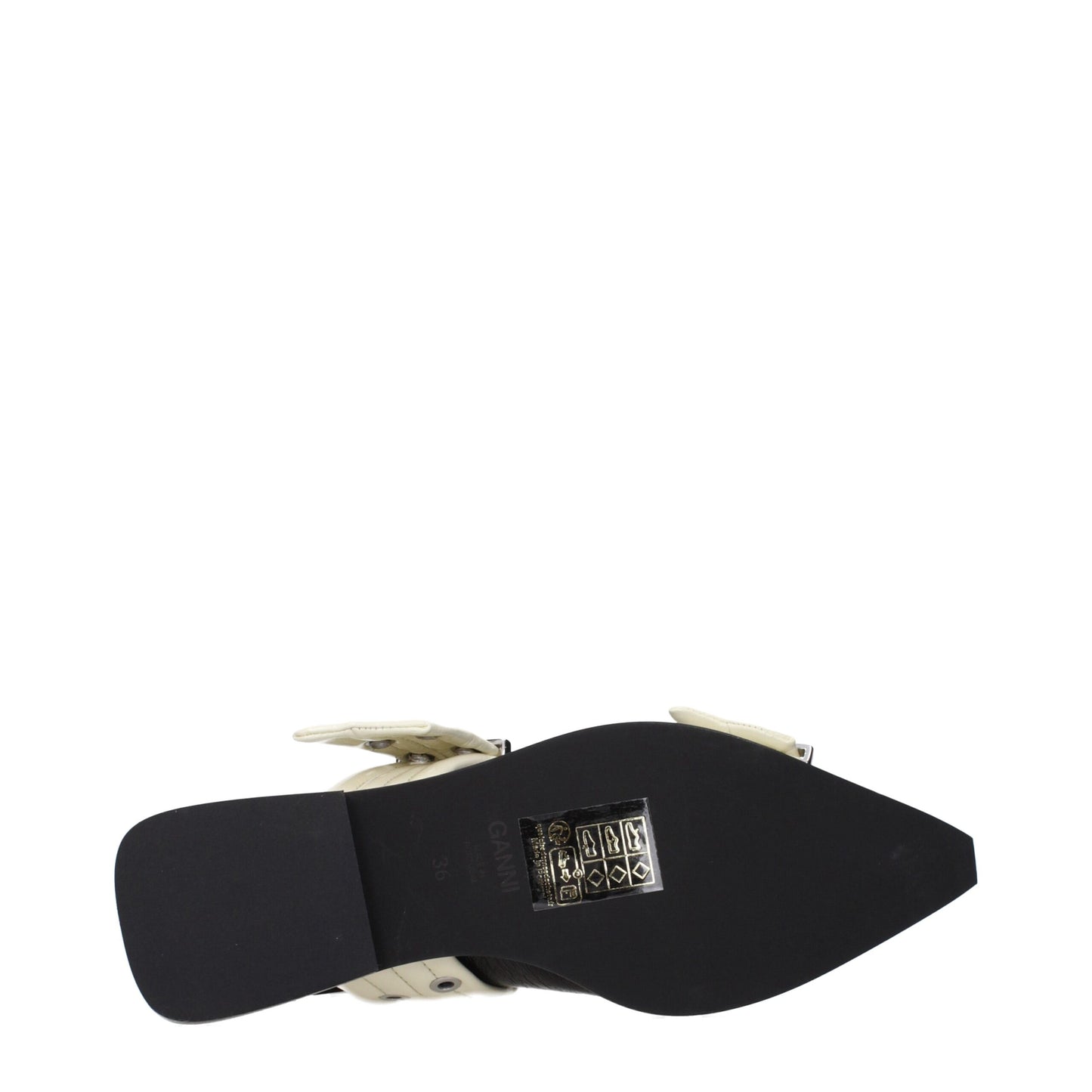 Ganni Black Polyethylene Flat Sandals Ganni