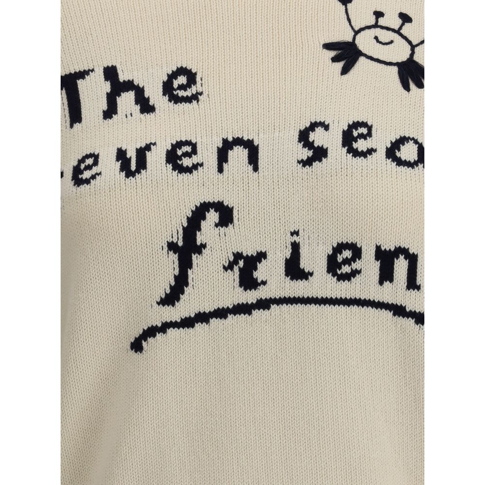 Max Mara Cream Cotton Sweatshirt Max Mara