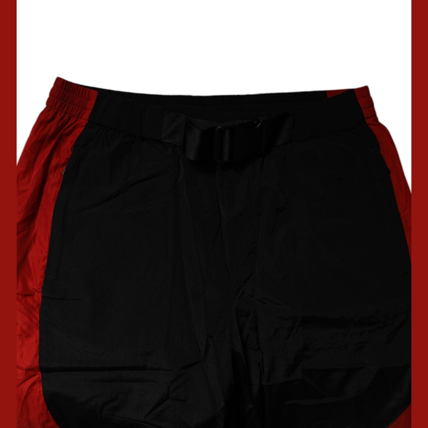 Dolce & Gabbana Black Red Leopard Print Nylon Jogger Pants