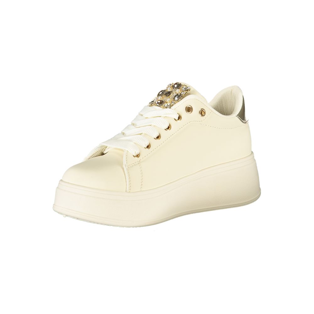 Laura Biagiotti Beige Polyurethane Women Sneaker Laura Biagiotti