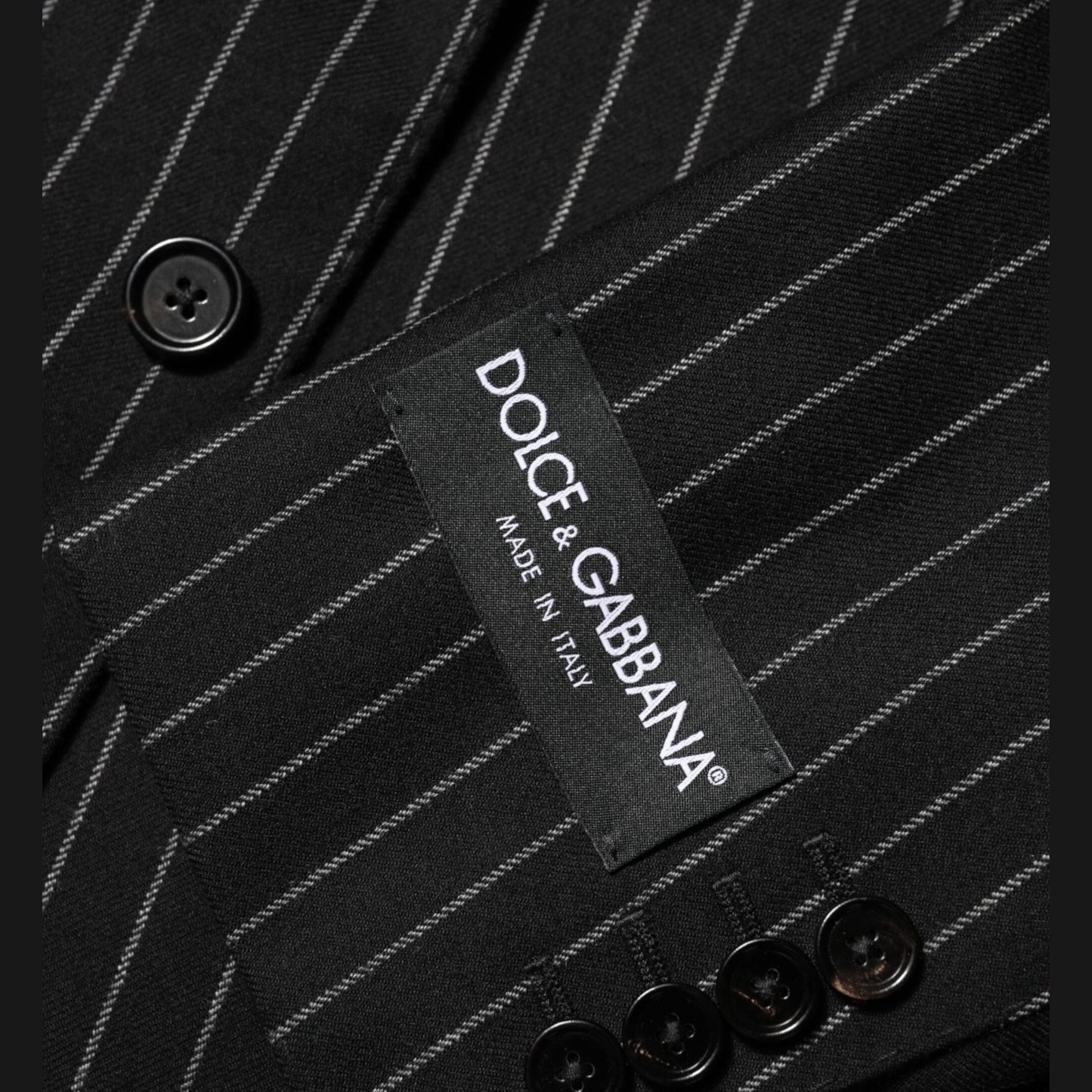 Dolce & Gabbana Black Stripes 2 Buttons Suit Jacket Blazer