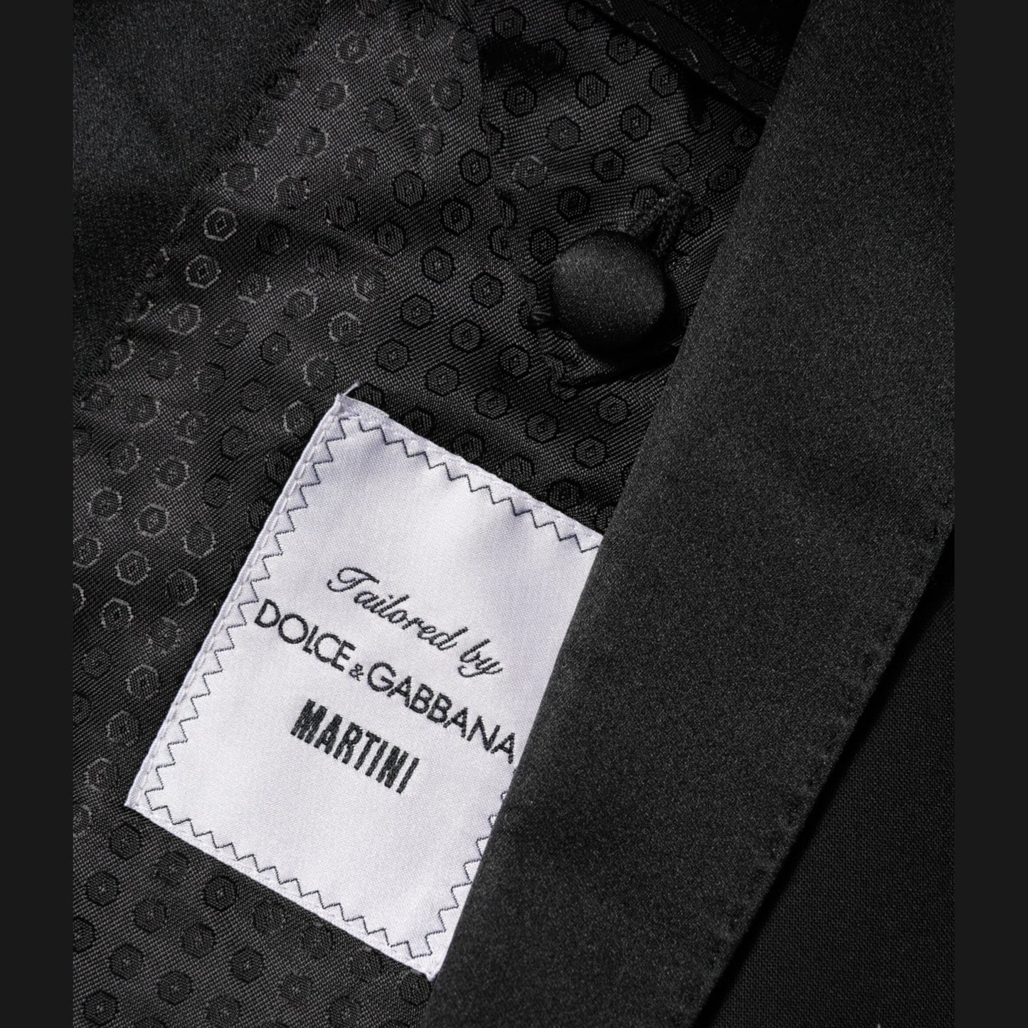 Dolce & Gabbana Black MARTINI 1 Button Suit Jacket Blazer