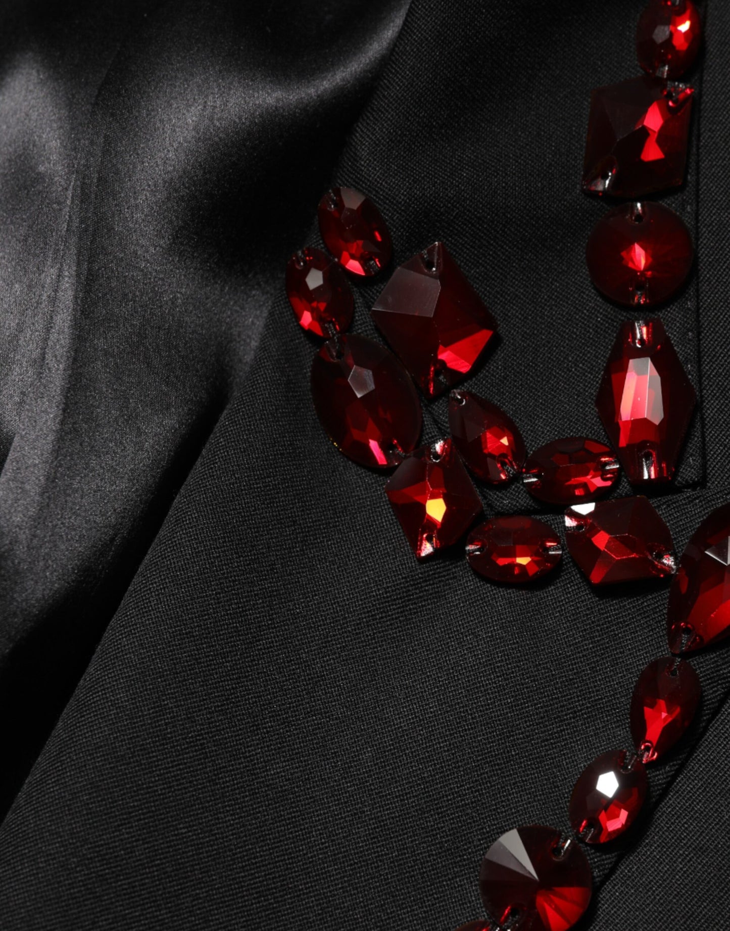 Dolce & Gabbana Black SICILIA Crystal Embellished Men Blazer