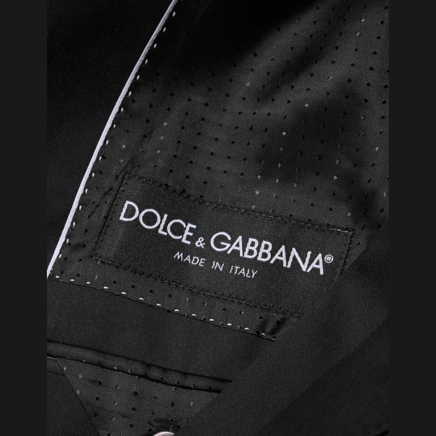 Dolce & Gabbana Black Cotton 2 Buttons Suit Jacket Blazer