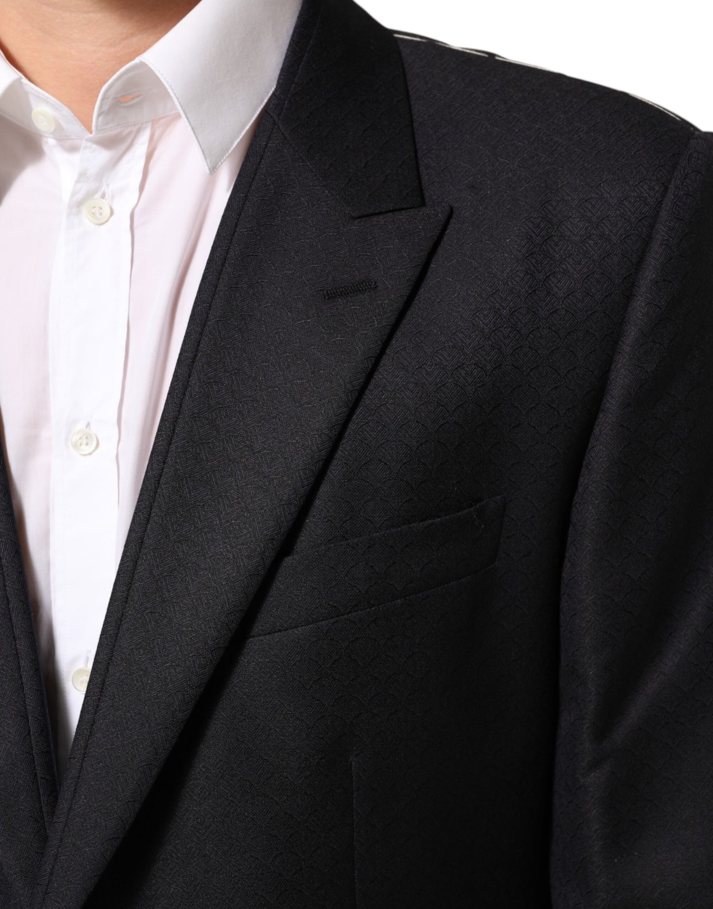 Dolce & Gabbana Black Wool 2 Buttons Suit Jacket Men Blazer Dolce & Gabbana