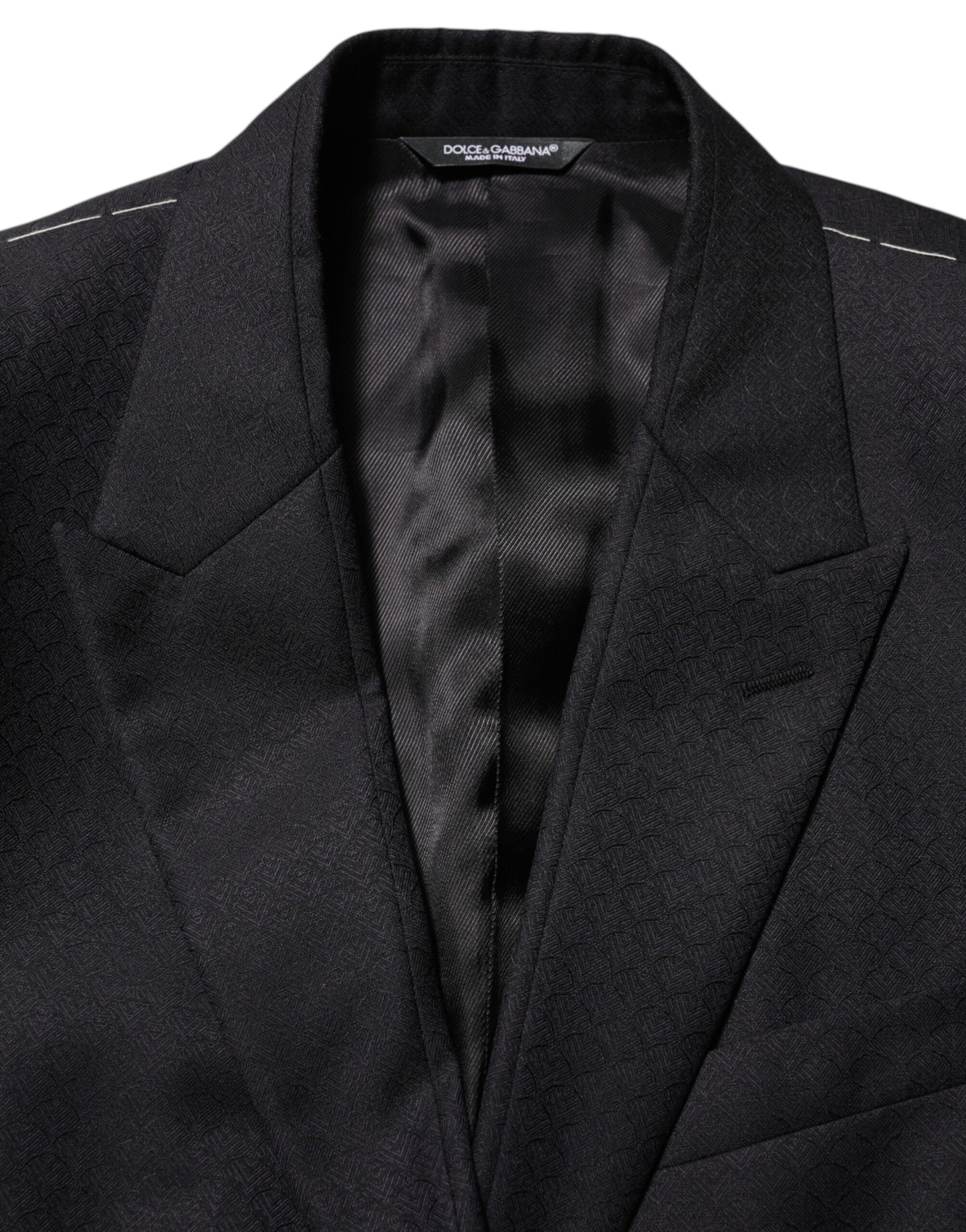 Dolce & Gabbana Black Wool 2 Buttons Suit Jacket Men Blazer Dolce & Gabbana