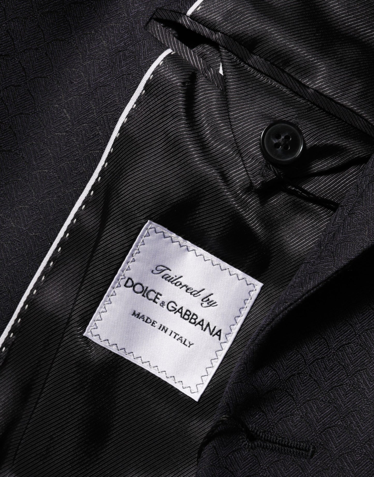Dolce & Gabbana Black Wool 2 Buttons Suit Jacket Men Blazer Dolce & Gabbana