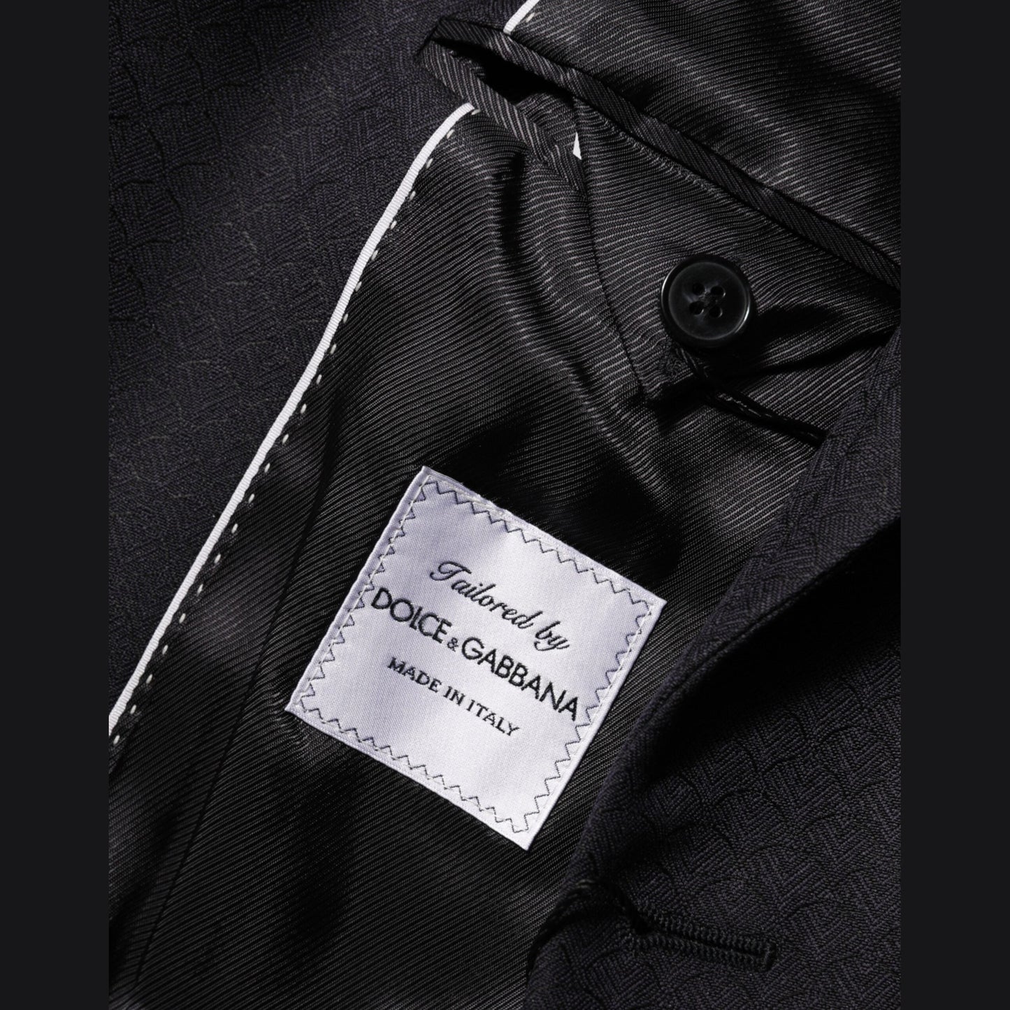 Dolce & Gabbana Black Wool 2 Buttons Suit Jacket Men Blazer Dolce & Gabbana