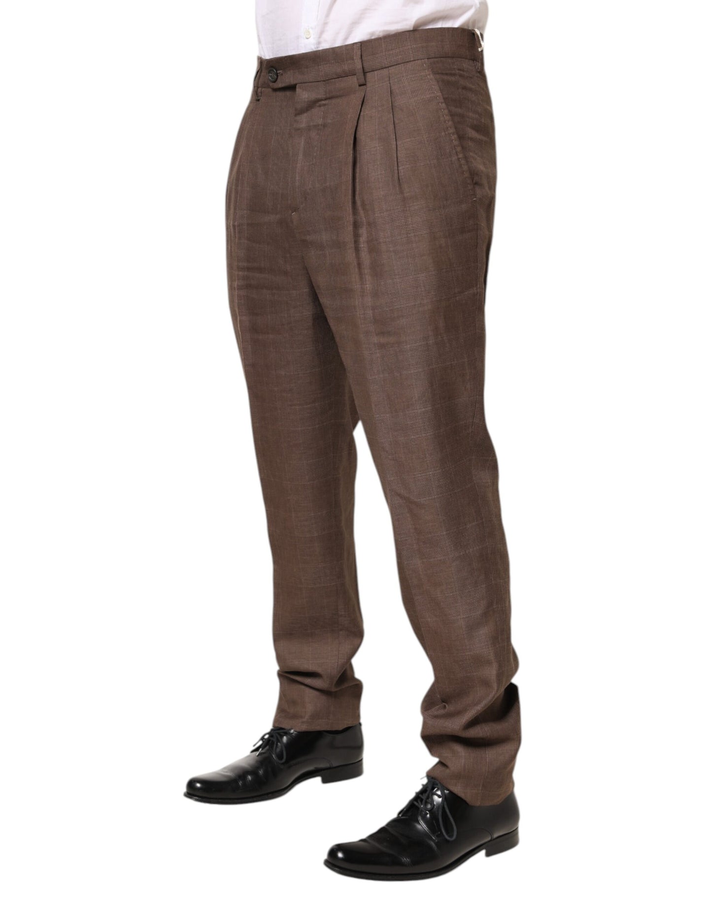Brunello Cucinelli Brown Wool Mid Waist Dress Trouser Pants Brunello Cucinelli