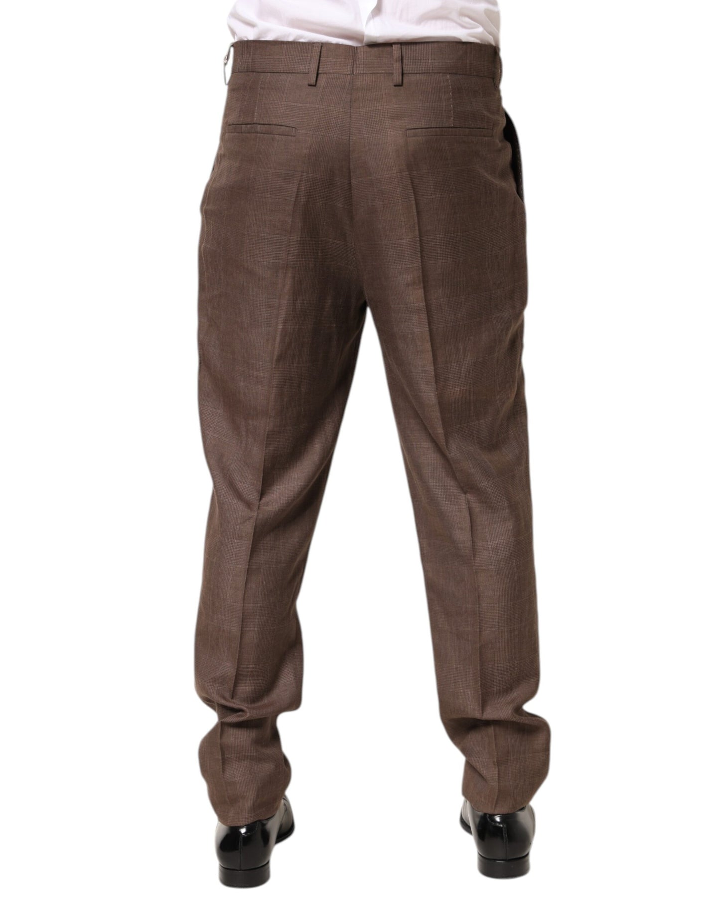 Brunello Cucinelli Brown Wool Mid Waist Dress Trouser Pants Brunello Cucinelli