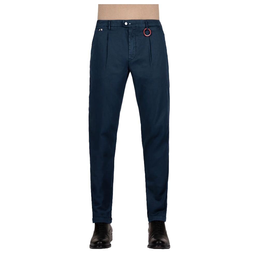 Tramarossa Blue Cotton Pant Tramarossa