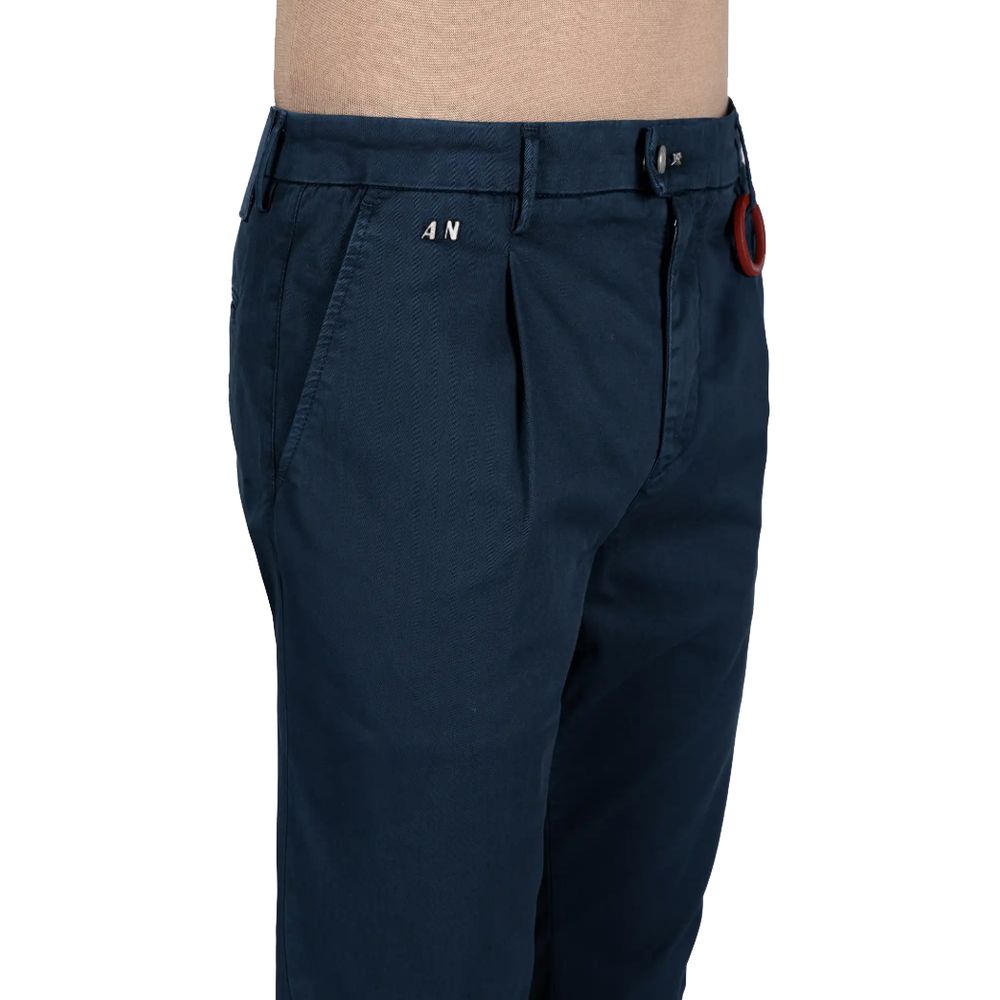 Tramarossa Blue Cotton Pant Tramarossa