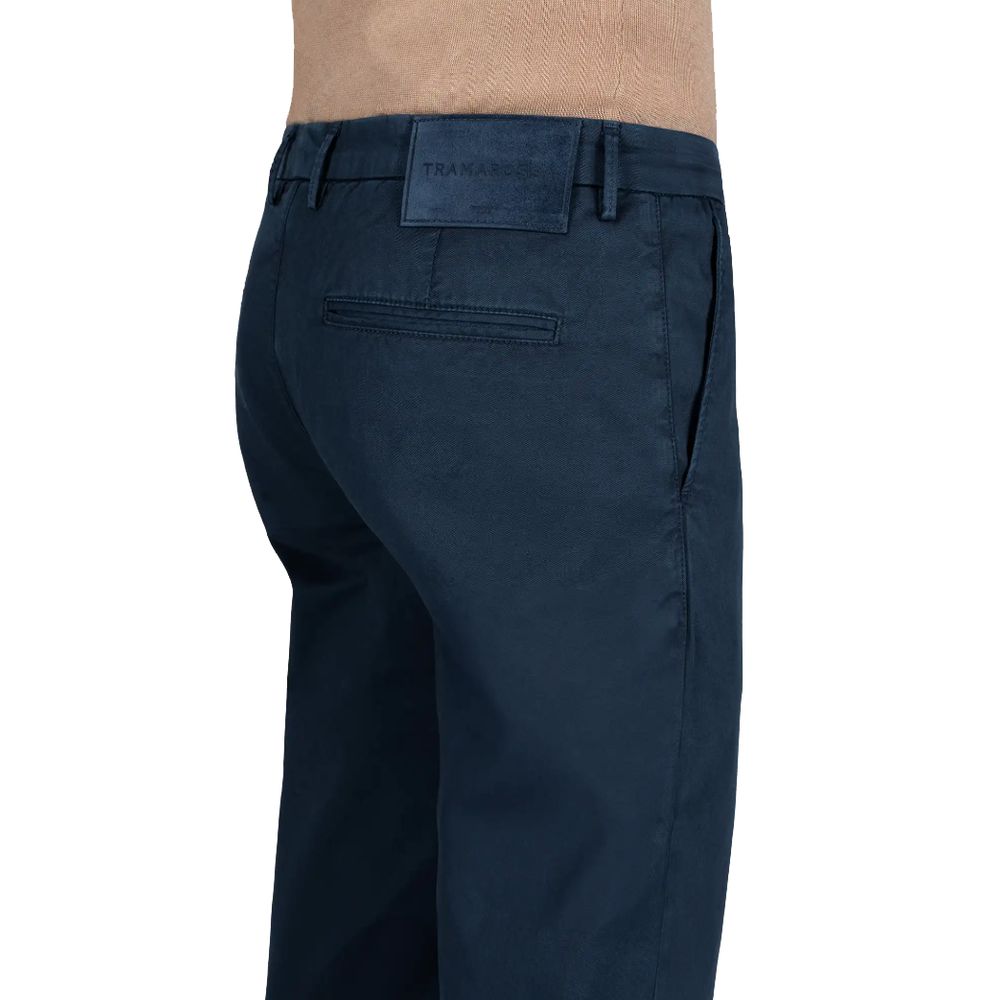 Tramarossa Blue Cotton Pant Tramarossa