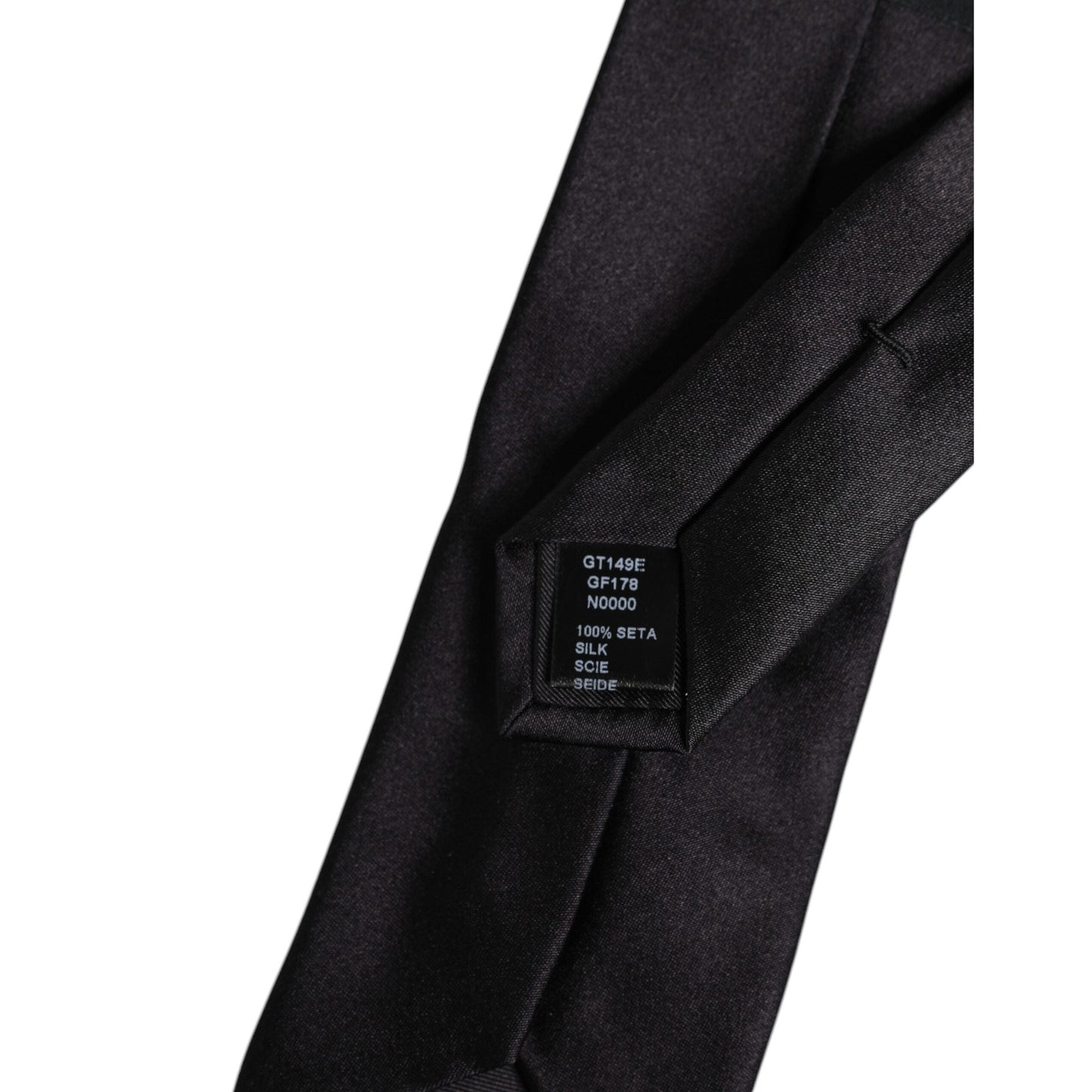 Dolce & Gabbana Black Safety Pins Silk Adjustable Necktie Accessory Tie