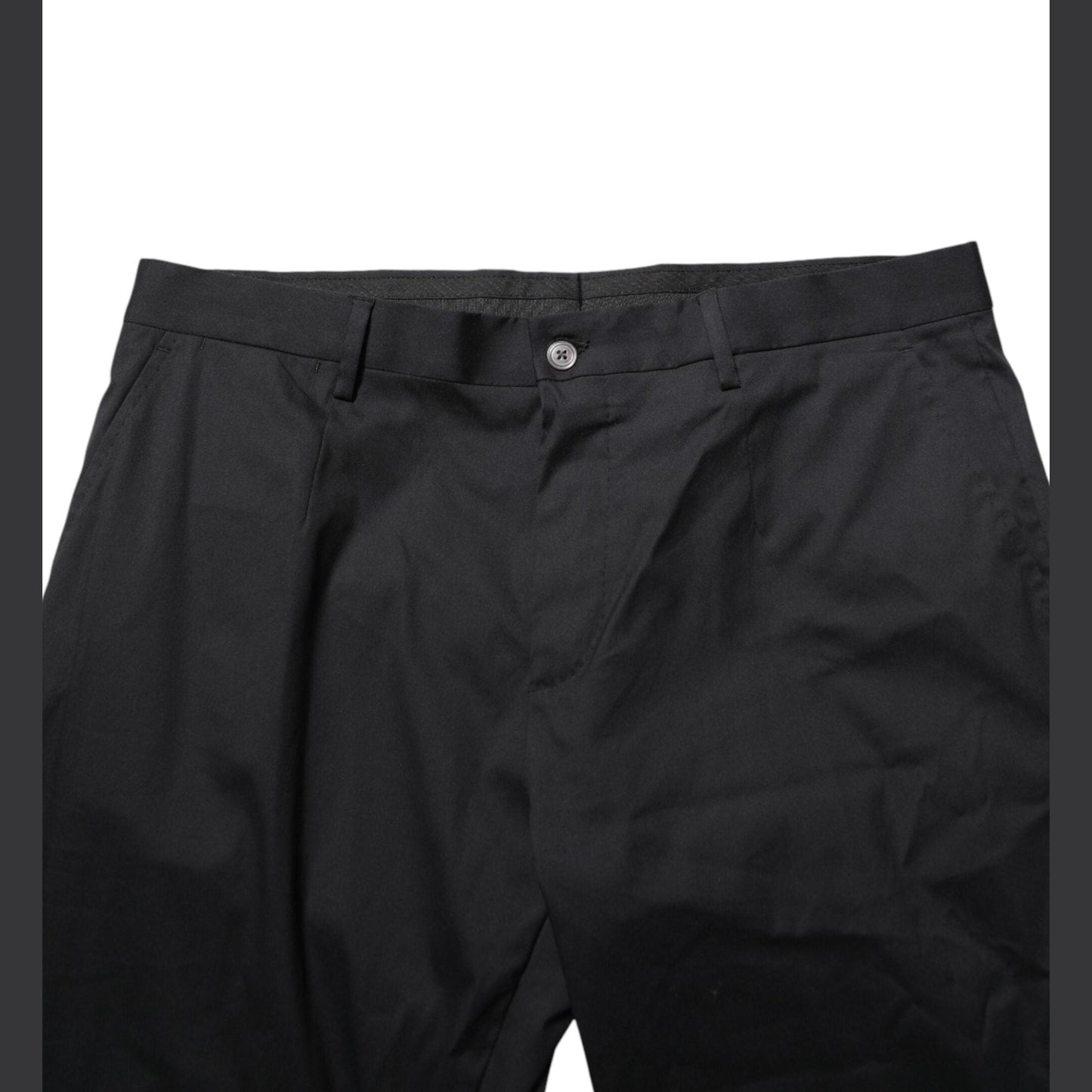 Dolce & Gabbana Black Cotton Formal Dress Men Trouser Pants Dolce & Gabbana