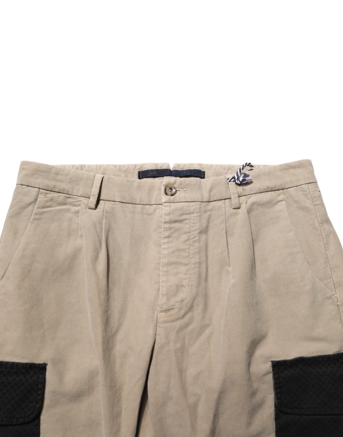 AT.P.CO Beige Mid Waist Skinny Men Cargo Chino Trouser Pants AT.P.CO
