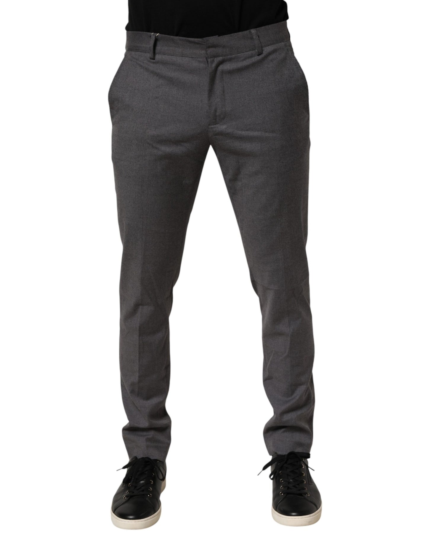 Daniele Alessandrini Gray Polyester Formal Dress Trouser Pants Daniele Alessandrini