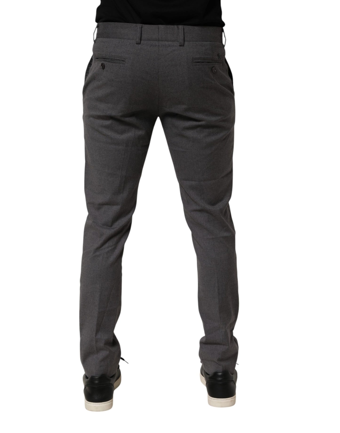 Daniele Alessandrini Gray Polyester Formal Dress Trouser Pants Daniele Alessandrini