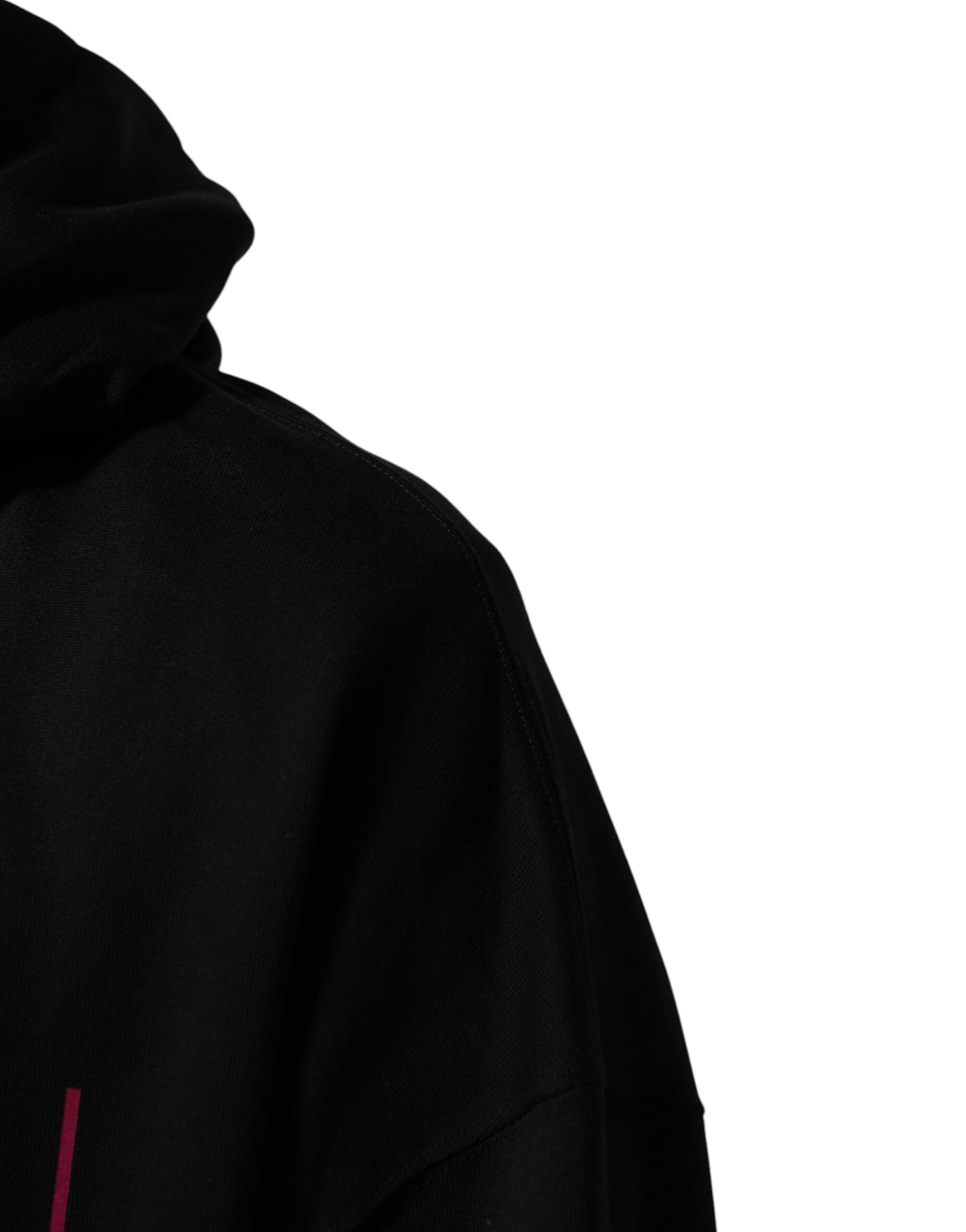 Dolce & Gabbana Black Printed Hooded Men Sweatshirt Sweater Dolce & Gabbana