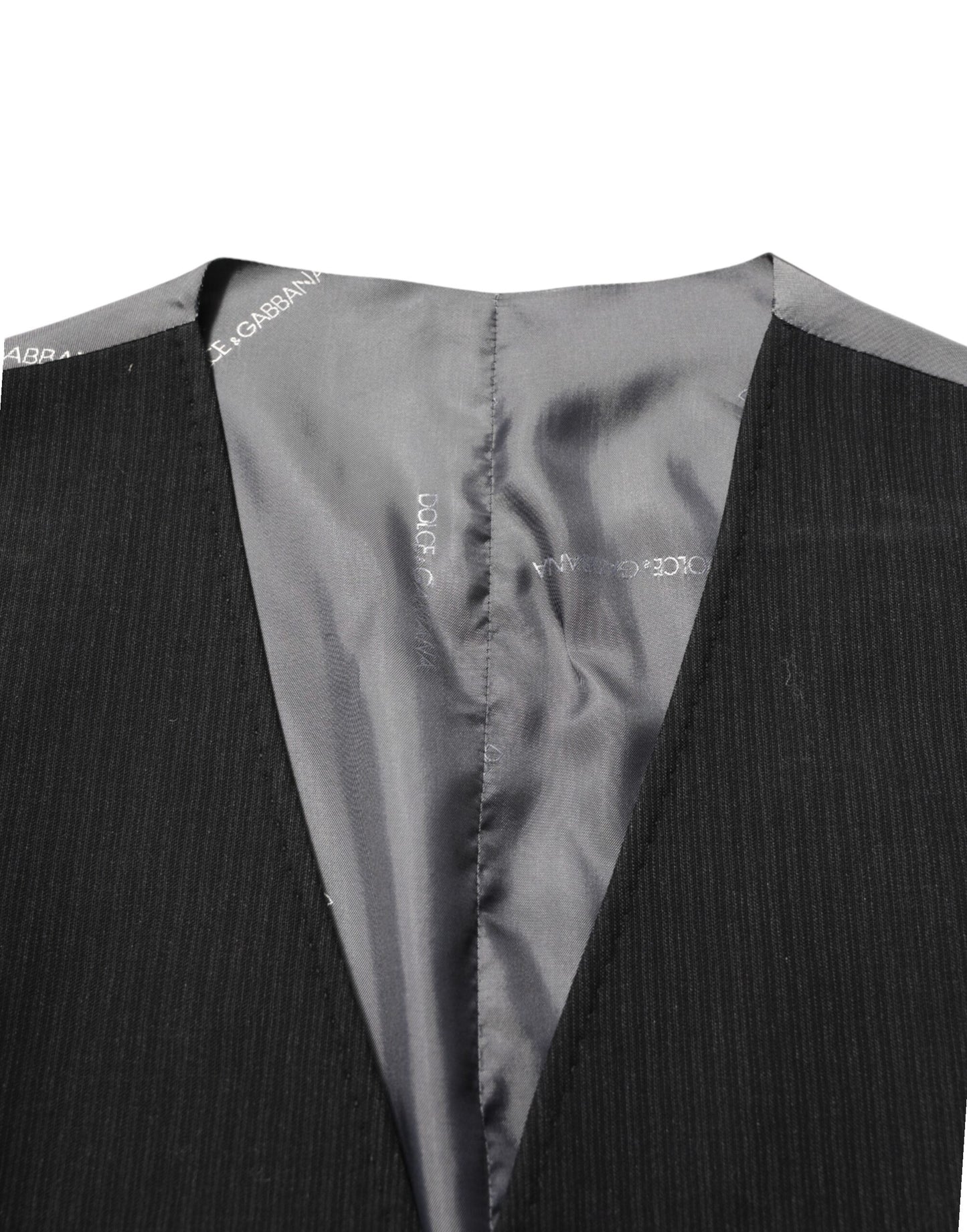 Dolce & Gabbana Black Cotton Waistcoat Dress Men Formal Vest Dolce & Gabbana