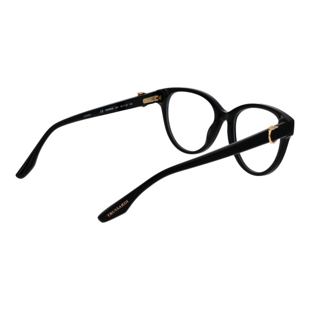 Trussardi Black Acetate Glasses Frames