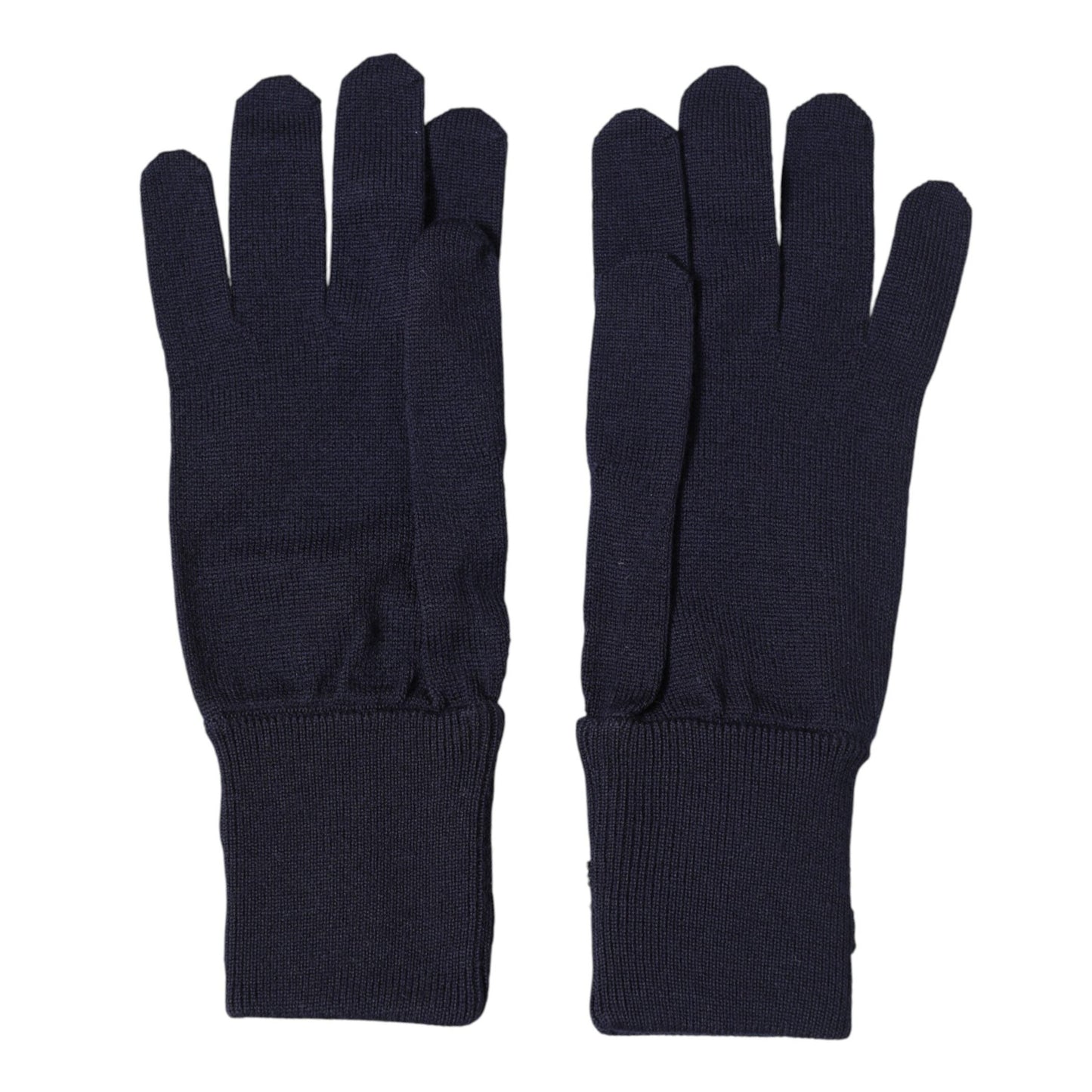 Dolce & Gabbana Blue Wool Knit #DGLovesLondon Embroidered Mitten Gloves