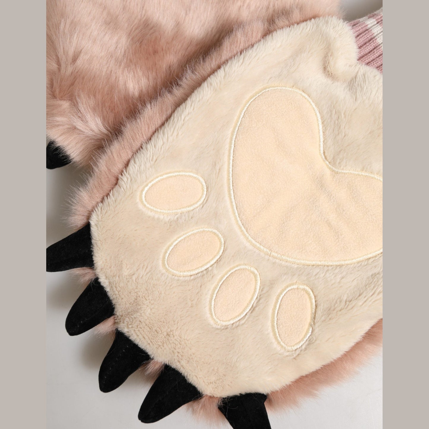 Dolce & Gabbana Brown Acrylic Knitted Fur Wrist Mitten Gloves