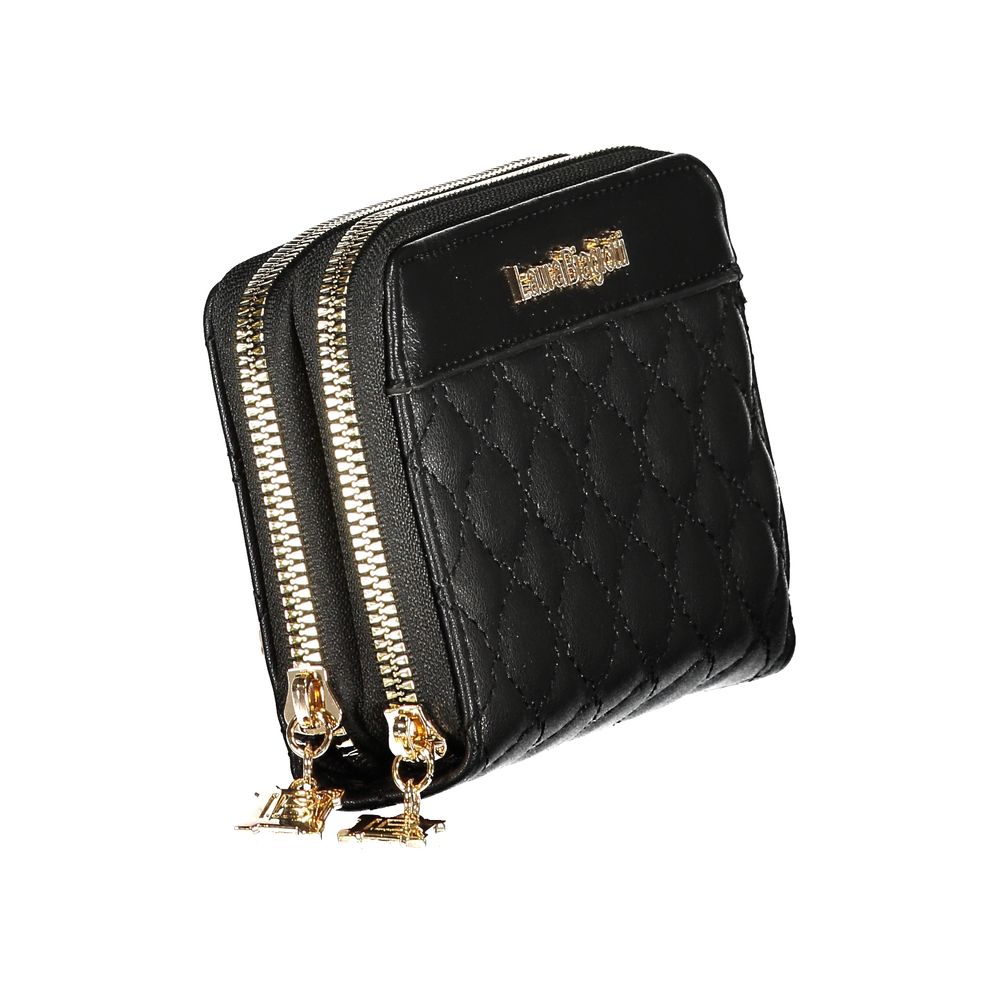 Laura Biagiotti Black Polyurethane Women Wallet Laura Biagiotti
