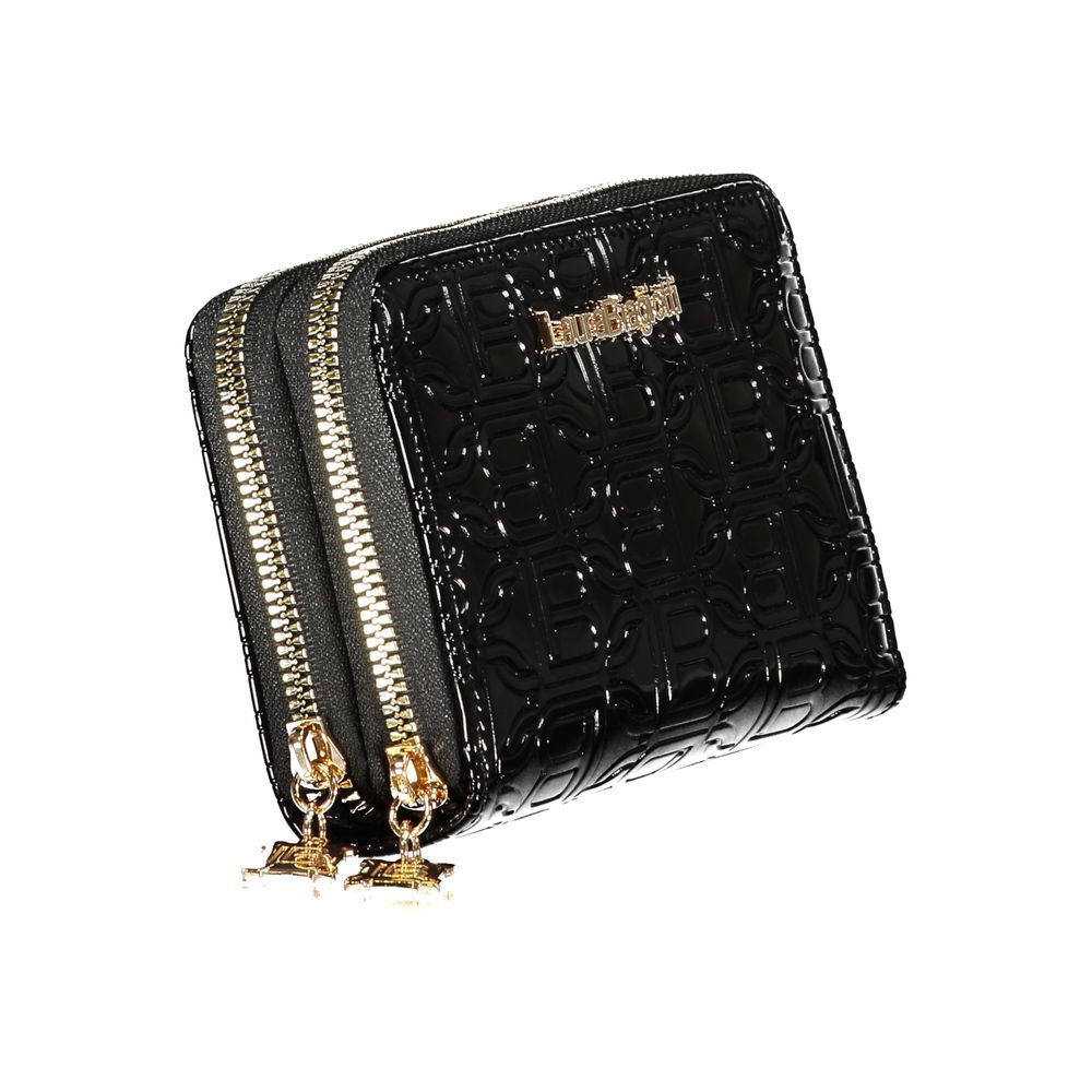 Laura Biagiotti Nero Poliuretano Women Wallet Laura Biagiotti