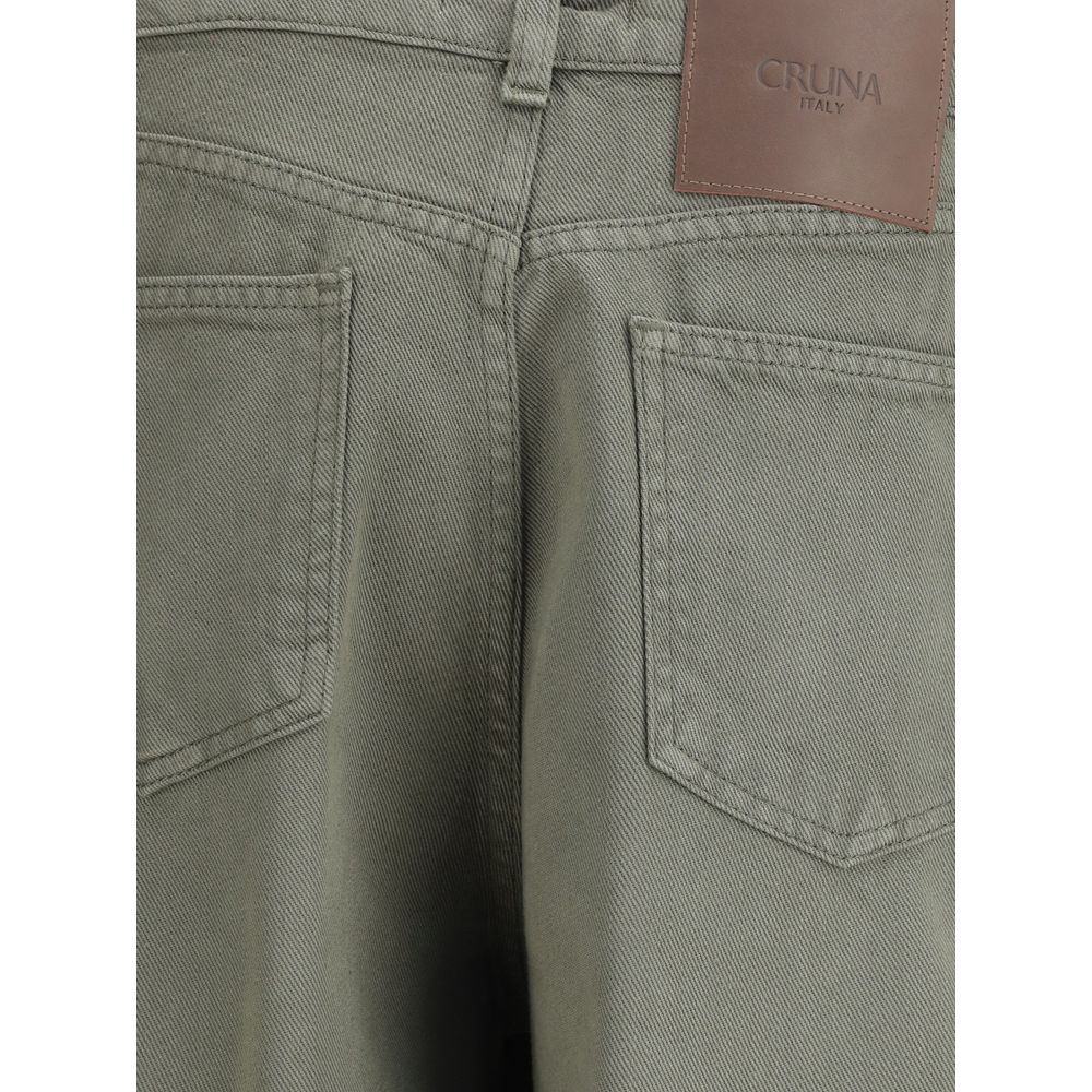 Cruna Green Tencel Relaxed Fit Jeans Cruna