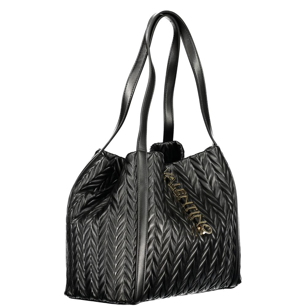 Mario Valentino Nero Poliuretano Women Shoulder Bag Mario Valentino