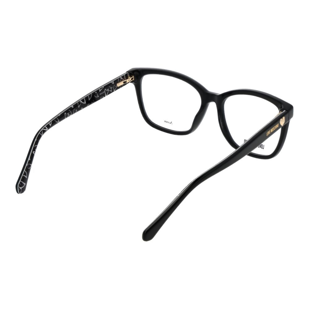 Love Moschino Black Acetate Glasses Frames Love Moschino