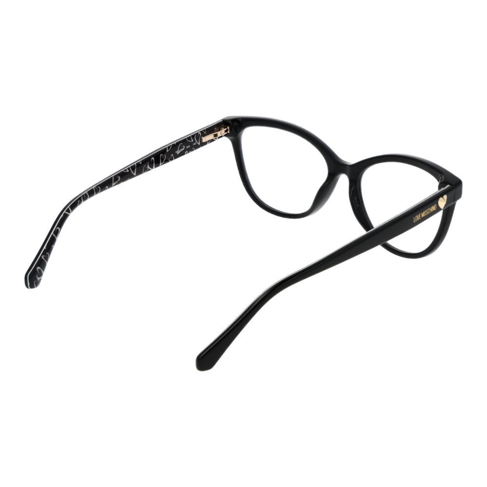 Love Moschino Black Acetate Glasses Frames Love Moschino