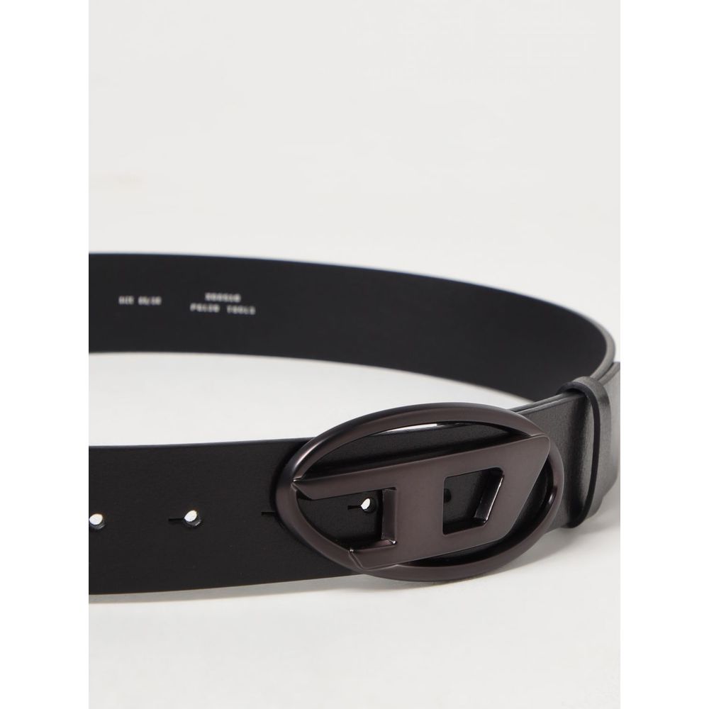 Diesel Black Leather Regular Belt Diesel