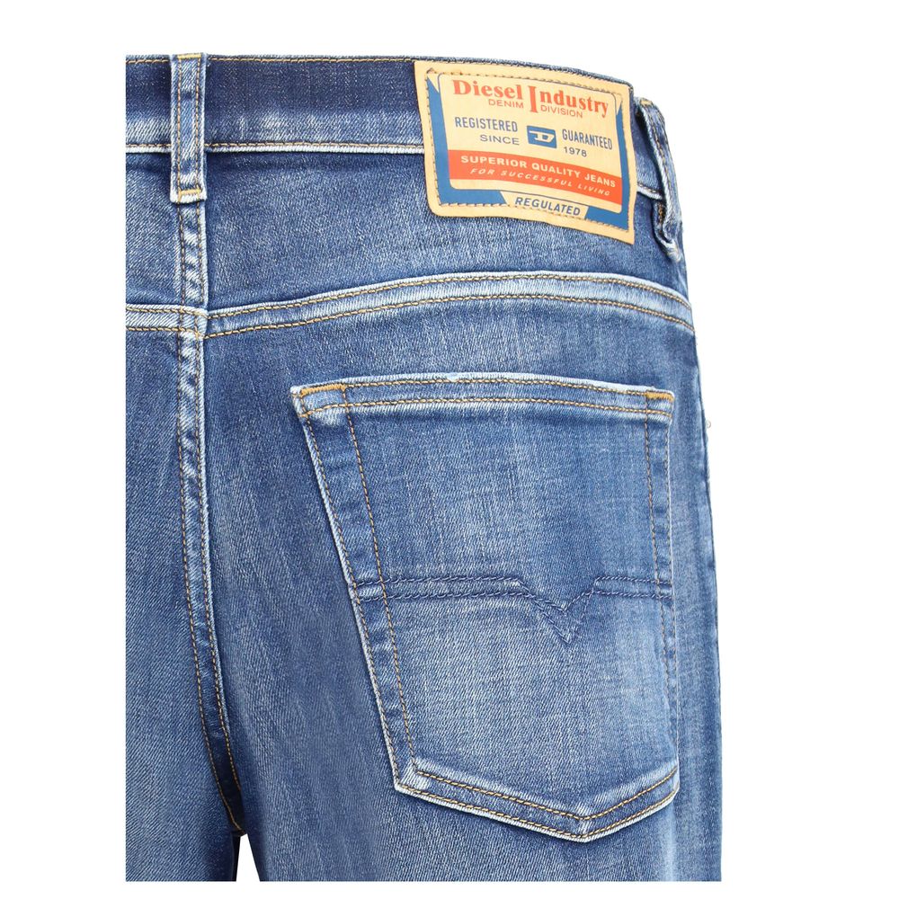 Diesel Blue Cotton Slim Fit Jeans Diesel