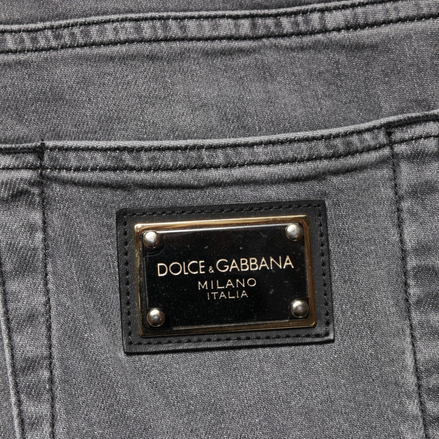 Dolce & Gabbana Gray Cotton Mid Waist Skinny Denim Jeans Dolce & Gabbana