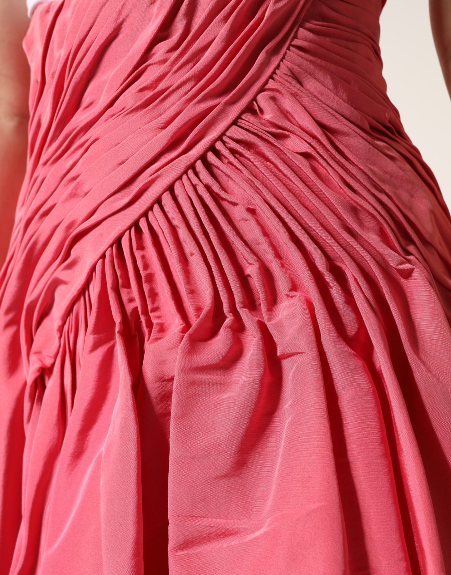 Dolce & Gabbana Pink Silk Pleated High Waist Midi Skirt Dolce & Gabbana