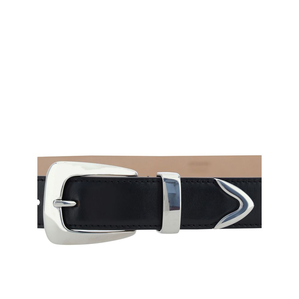 Khaite Black Calf Leather Bos Taurus Regular Belt Khaite