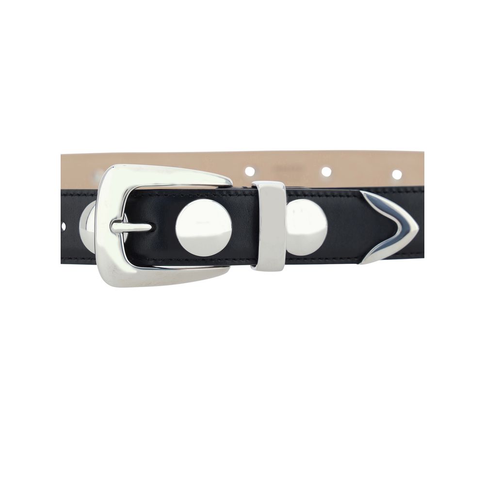 Khaite Black Calf Leather Bos Taurus Regular Belt Khaite