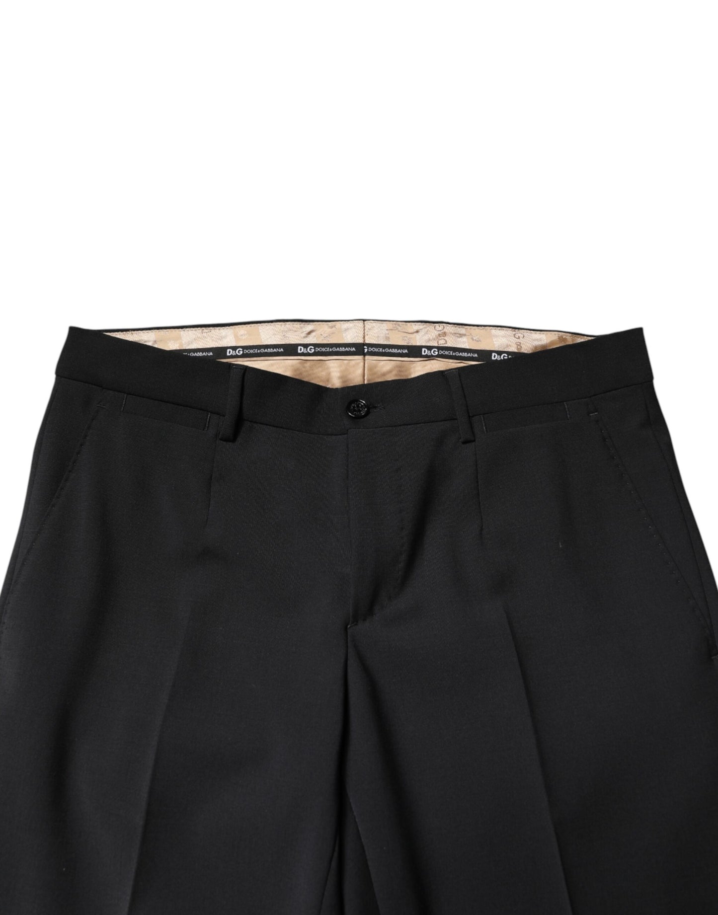 Dolce & Gabbana Black Wool Formal Dress Men Trouser Pants Dolce & Gabbana