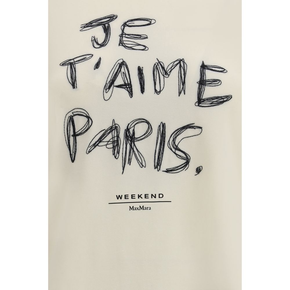 Max Mara Cream Cotton Long Sleeve T-Shirt Max Mara