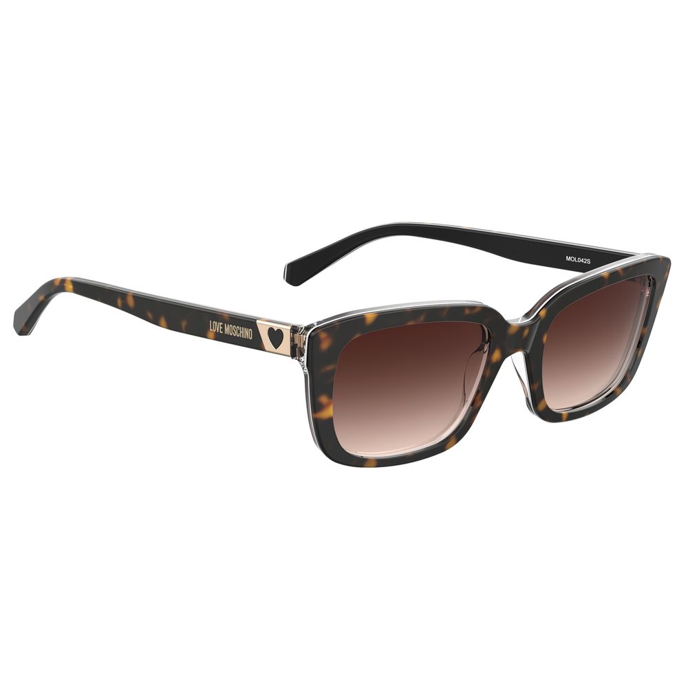 Love Moschino Brown Acetate Sunglasses Love Moschino