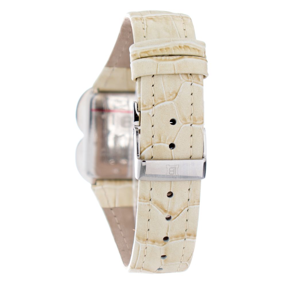 Laura Biagiotti Cream Leather Dress Watch Laura Biagiotti