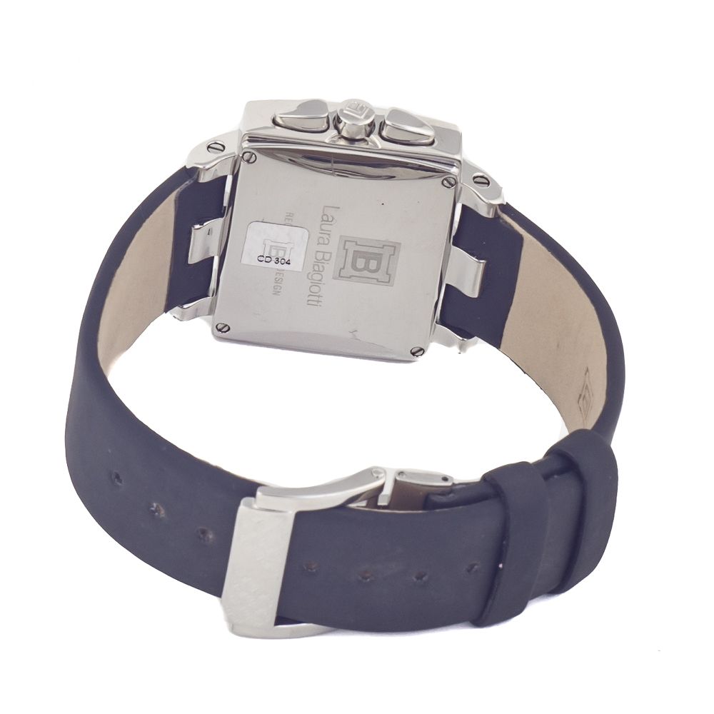 Laura Biagiotti Black Leather Bracelet Watch Laura Biagiotti