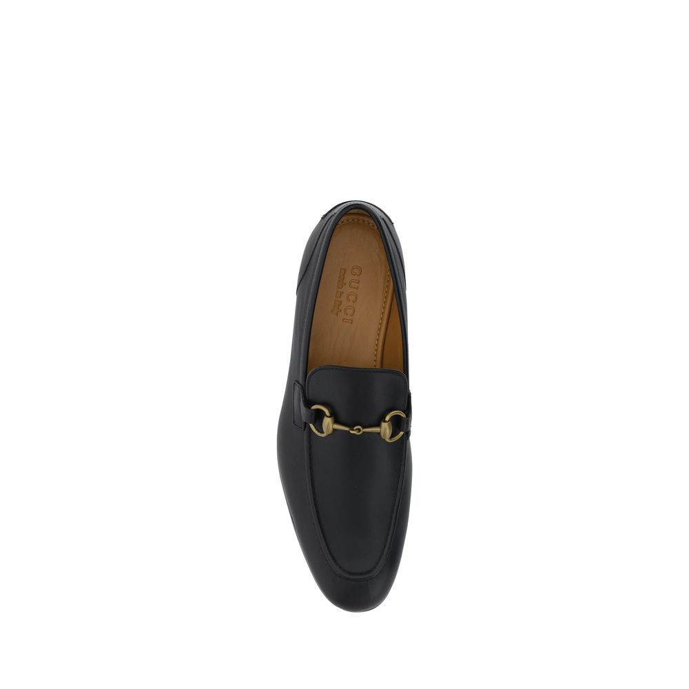 Gucci Black Calf Leather Bos Taurus Slip-On Loafers Gucci
