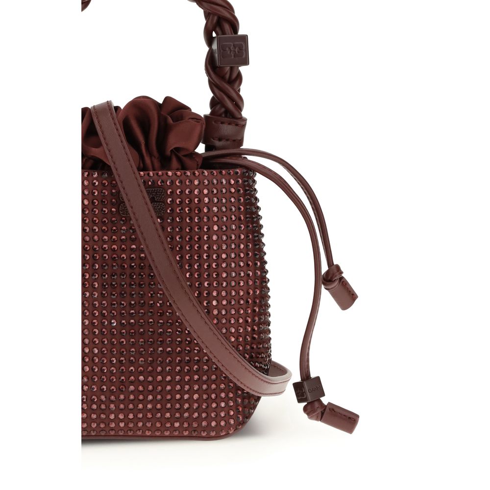 Ganni Bordeaux Recycled Polyester Handbag Ganni