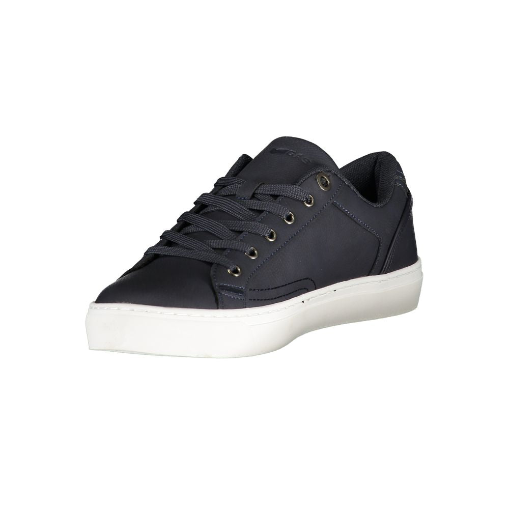 Gas Blue Polyurethane Men Sneaker Gas