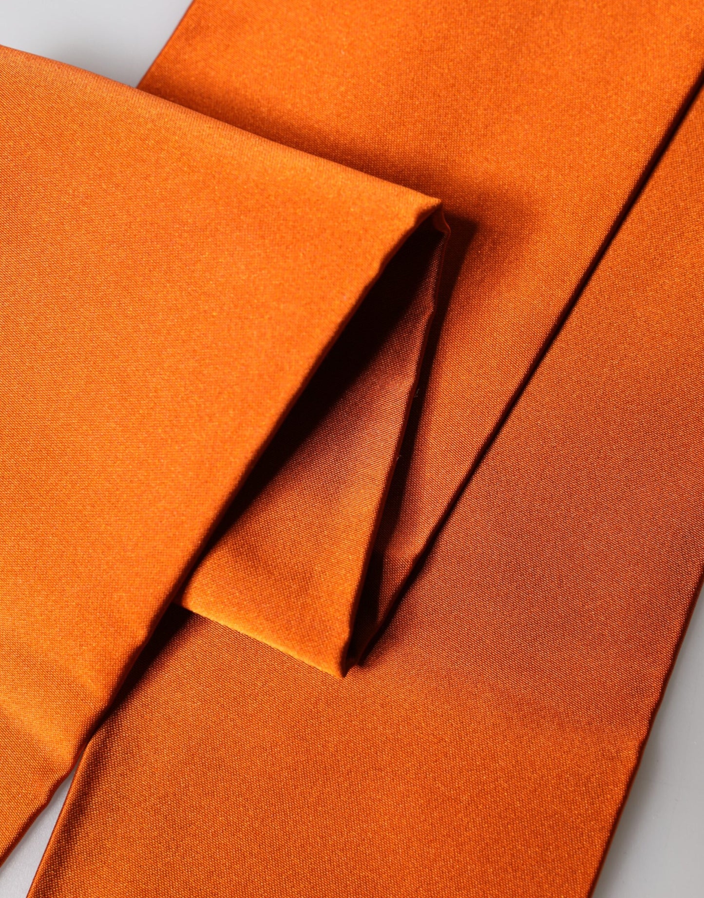 Dolce & Gabbana Orange Silk Fringes Neck Wrap Foulard Scarf Dolce & Gabbana