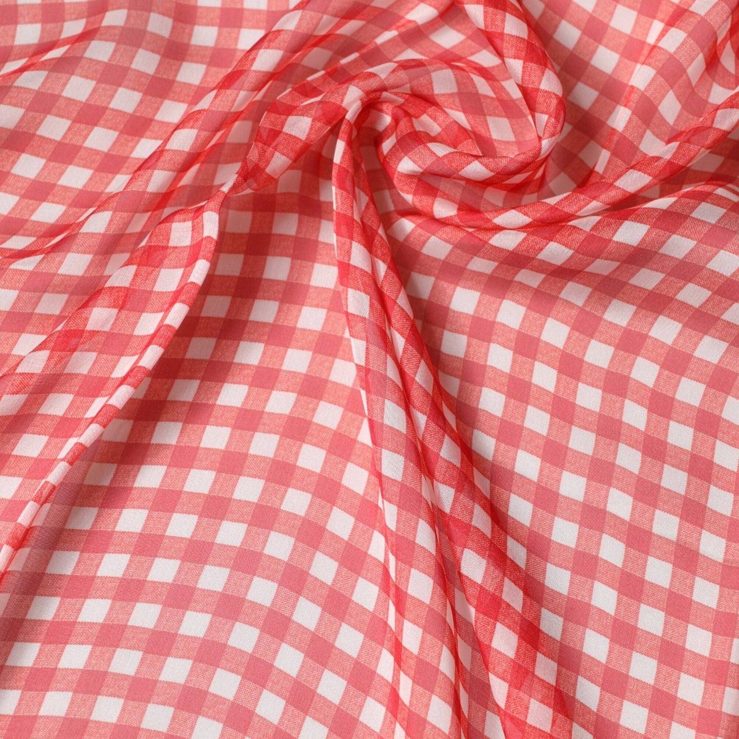 Dolce & Gabbana Red Checkered Silk Neck Wrap Shawl Scarf